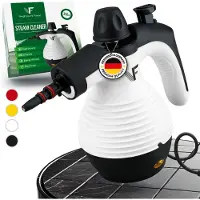 Neighbour's Friend Nettoyeur vapeur à main – Réglage de la vapeur – Comprend 10 accessoires – Réservoir de 350 ml – Blanc