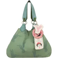 Fritzi aus Preußen sac shopper Fritzi x Frida Kahlo Izzy Limited Kolibri Canvas Shopper Green vert