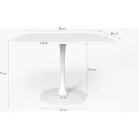 AHD Amazing Home Design Table carrée design style gobelet pour bar cuisine salle à manger Lillium 80 - Noir