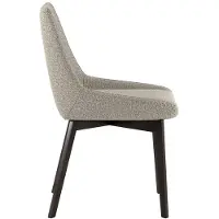 STONES Chaise d'intérieur Maya avec accoudoirs, structure en métal anthracite et assise en tissu gris foncé facile à nettoyer - Design élégant