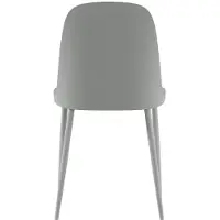 STONES Chaise Venus en polypropylène gris clair, design moderne et minimaliste, empilable, structure robuste pour une utilisation intérieure - Om/405/GC