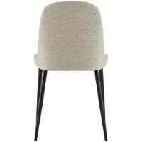 STONES Tabouret moderne Teo avec vérin à gaz, revêtement en microfibre beige et structure en métal noir, assise réglable en hauteur
