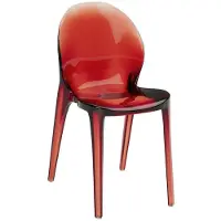 STONES Ruby - Chaise En Polycarbonate Pour Salon Et Salle À Manger - Structure Monocoque Rossa