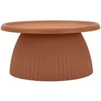 Mauro Ferretti Table Basse Rouge Geax - Grande Table Basse En Plastique, Ø 70 X 35 Cm, Design Moderne Et Sculptural