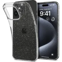 Spigen Coque Liquid Crystal pour Apple iPhone 15 Pro - Paillettes Transparentes