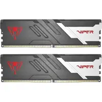 Patriot Viper Venom DDR5 series - DDR5 - Kit - 32 Go : 2 x 16 Go - DIMM 288-PIN - 3300 MHz / PC5-52800 - CL34 - 1,4 V - non tamponné - ECC on-die - noir mat, argent, rouge (PVV532G660C34K)