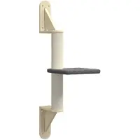 vidaXL Arbre à chat avec colonne griffoir montage mural gris foncé 85,5 cm