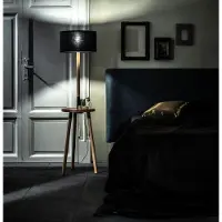 STONES Acrux Lampadaire En Tissu Noir