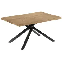 STONES Table de passage extensible 130/210 cm en mélaminé gris clair avec pieds en hêtre massif - Design moderne et compact