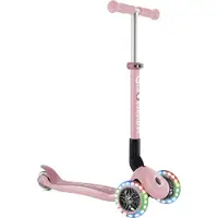 Globber JUNIOR FOLDABLE LIGHTS – Trottinette, 120/80 mm, ABEC 9, 3 roues, roues lumineuses LED, rose pastel