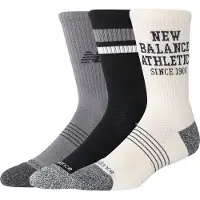 New Balance Chaussettes de sports ACTIVE LIFESTYLE GRAPHIC CREW SOCKS 3 PACKS femmes - Gris - S