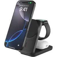 Belkin UltraCharge 25W Qi2 magn. 3-in-1 Lad.klappb.sw. WIZ036kqBK