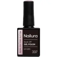 Nailura - Gel Polish 337 - Pearlized Pink Glitter - 10 ml (Rose, Scintiller, Vernis effet gel)
