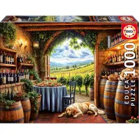 Educa Casse-tête Chiens et vin 1000 pièces
