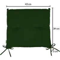 Detex Lot de 6 coussins vert pour chaises ou fauteuils 43x39x5cm