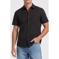 Calvin Klein Seersucker Short Sleeve Shirt Marron XL Homme