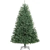 vidaXL Sapin de Noël artificiel à charnières avec support vert 240 cm