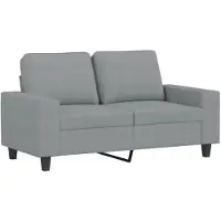 vidaXL Ensemble de canapés 2 pièces gris clair Tissu