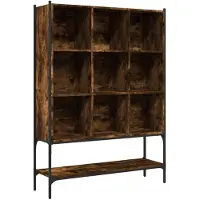 vidaXL Bibliothèque chêne fumé 102x30x141,5 cm bois d'ingénierie