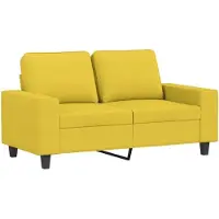 vidaXL Ensemble de canapés 2 pièces jaune clair Tissu