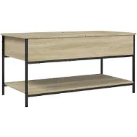 vidaXL Table basse chêne Sonoma 100x50x50 cm bois composite et métal