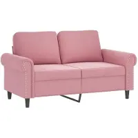 vidaXL Ensemble de canapés 2 pièces avec coussins Rose velours