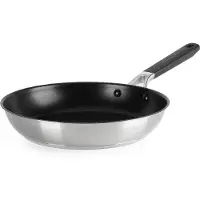 KitchenAid CC005702-001, Poêle universelle ronde, noire, en acier inoxydable, revêtement céramique, , acier inoxydable, diamètre 28 cm