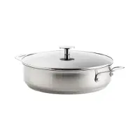 KitchenAid Acier Inoxydable Poêle Paysanne avec Couvercle 28 cm