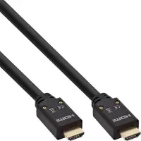 InLine High Speed - Câble HDMI avec Ethernet - HDMI prise pour HDMI prise - 10 m - triple blindage - noir - moulé, support 4K, actif