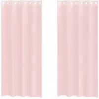 vidaXL Voile Rideaux avec oeillets 2 pcs. Rose clair 140x245 cm