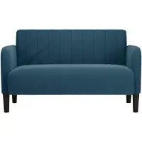 vidaXL Canapé deux places bleu 109 cm velours