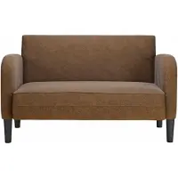 vidaXL Canapé deux places marron 110 cm similicuir
