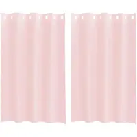 vidaXL Voile Rideaux avec oeillets 2 pcs. Rose clair 140x175 cm