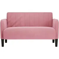 vidaXL Canapé deux places rose 109 cm velours