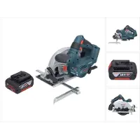 Bosch GKS 18V-57-2 Professional Scie circulaire portative sans fil 18 V 165 mm Brushless + 1x batterie 4,0 Ah - sans chargeur