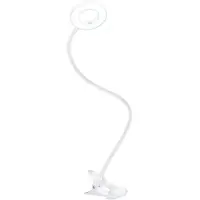 Solight Lampe de bureau LED à variateur, avec pince, blanche, 300 lm, température de couleur réglable, modèle WO66-W