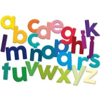 Vilac : Abécédaire magnétique en bois, lettres minuscules, 80 pièces