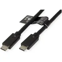 Roline Câble USB 20Gbps (3.2 gen 2x2) USB C(M) - USB C(M), PD 240W, 1m, noir (11.02.9076)