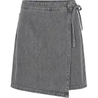 Object Rosie Denim Short Skirt Gris 40 Femme