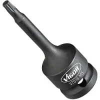 Vigor Embout de tournevis à frapper V7018-M5 1/2 pouce (12,5 mm) carré creux intérieur polydenté profil XZN SW M5