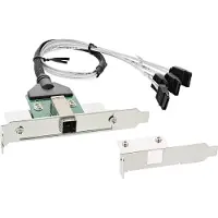InLine SAS HD Slotblech PCI + 50p Centr., mit Kabel, ext. SFF-8644 auf int. 4x SATA, 0,5m (50 cm, SATA)