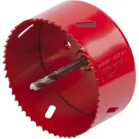 Wolfcraft 5492000 1 Trépans Multimatériaux Bim Ø 92 Mm, Queue 6 Pans 10 Mm, Prêts à L'emploi avec Foret Centreur Hss Ø 6 Mm