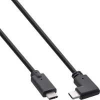 InLine Câble USB 3.2 Gen.2, USB-C mâle/mâle coudé, noir, 1m