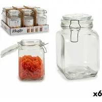 Vivalto Pot en verre CW-41200F/DH6 Transparent Argenté 1,2 L (6 pièces)
