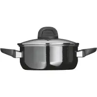 Silit Kochtopf Bratentopf Induktion 20cm Glasdeckel 2,4l Modesto Line Silargan schwarz, Poêle + casserole, Noir