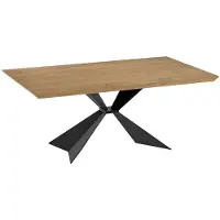 STONES Stark Table Fixe (200X100 Cm) En Placage Noir
