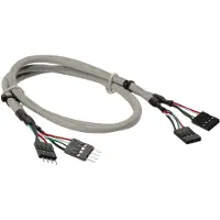 InLine 33440C Rallonge USB 2.0, interne, 2x 4pins mâle à mâle femelle, 0,6m