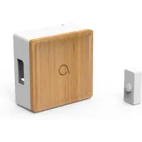 Avidsen Bouton de sonnette filaire Bamboo, conception écologique - - 102506