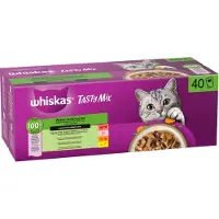 Whiskas Adult Tasty Mix Choix du Chef 40x85 g nourriture humide complète pour chats adultes en sauce
