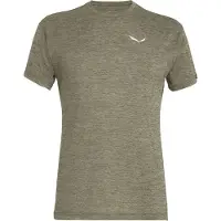 Salewa T-shirt de randonnée Puez Melange Dry pour homme - Vert - Manches courtes - Respirant